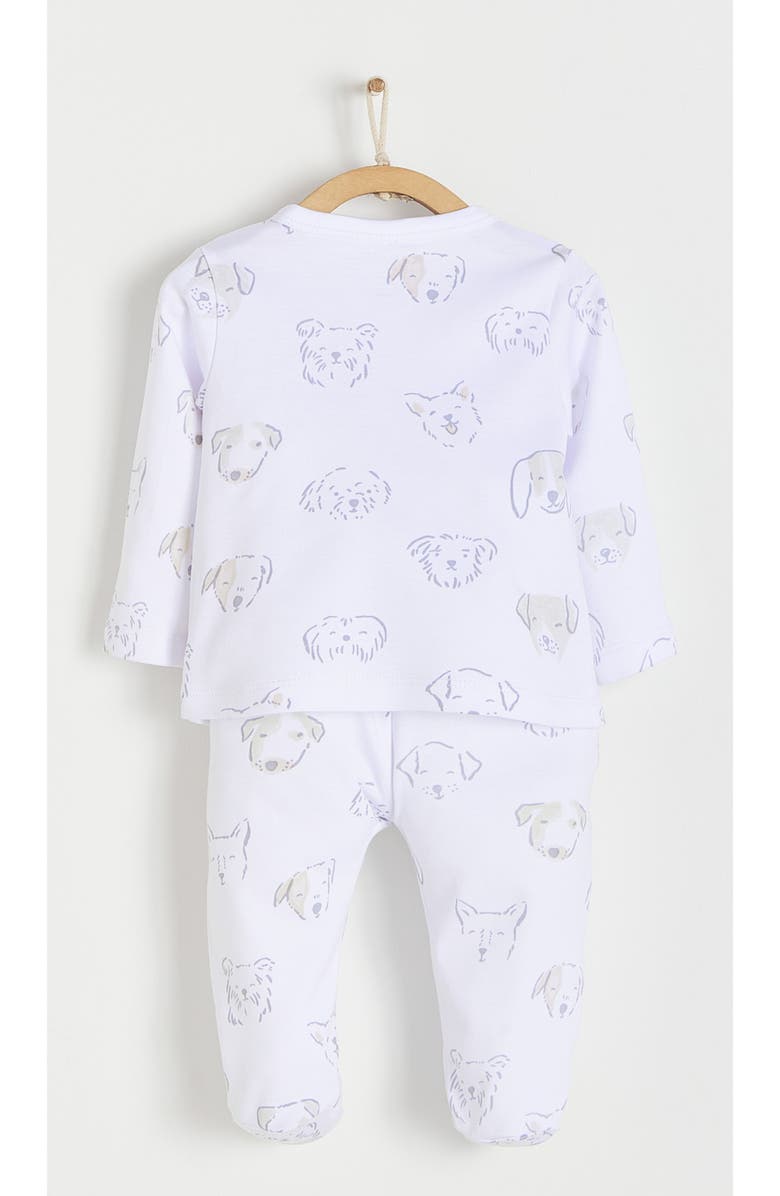 Babycottons Premium Peruvian Pima Cotton Paws Kimono & Pants Set for Infant, Alternate, color,