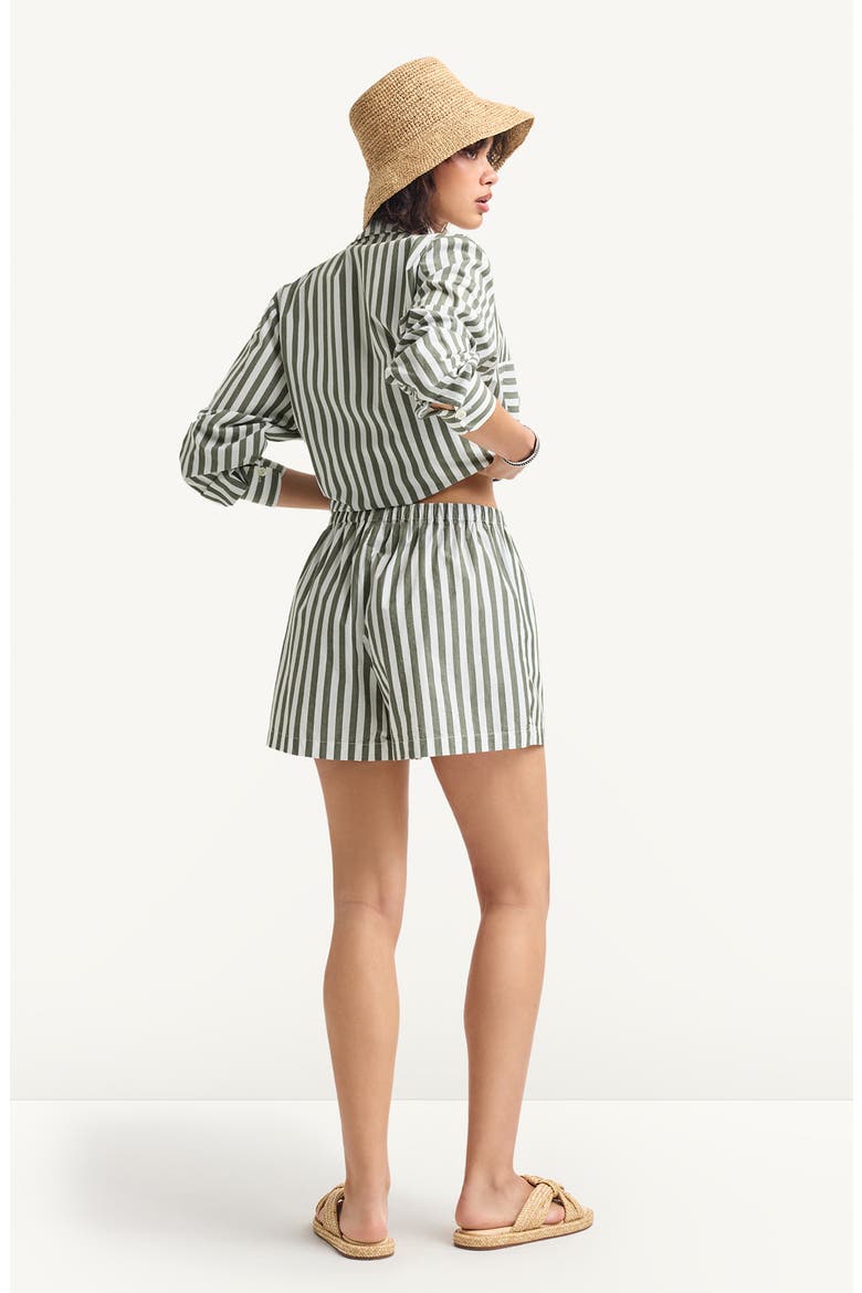 Nadia Stripe Oversize Organic Cotton Cover-Up Shirt, Alternate, color, OLE