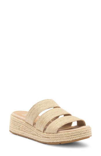 Eileen Fisher Mayla Espadrille Platform Wedge Slide Sandal