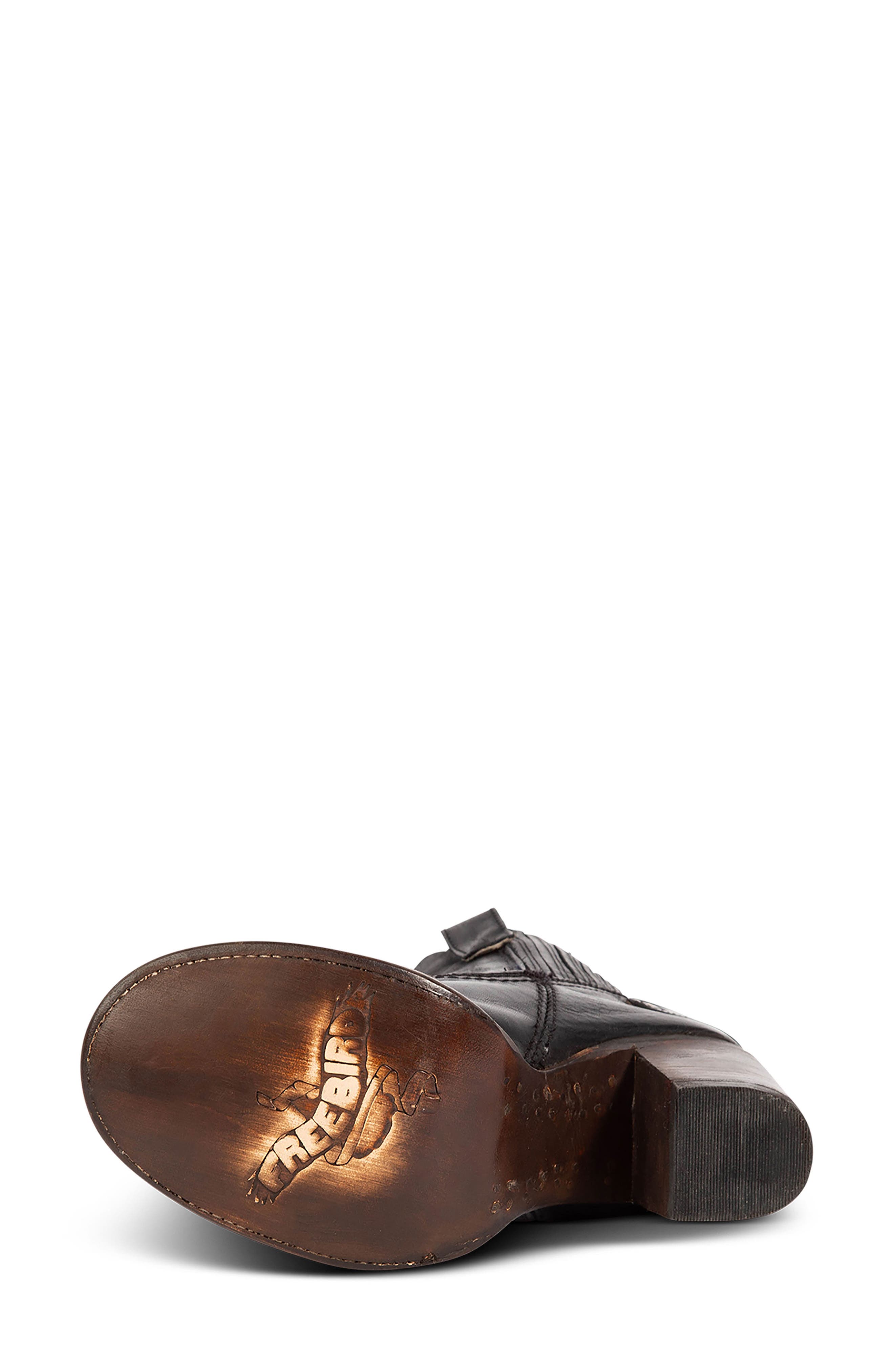 Bowin Leather Bootie, Alternate, color, BLACK