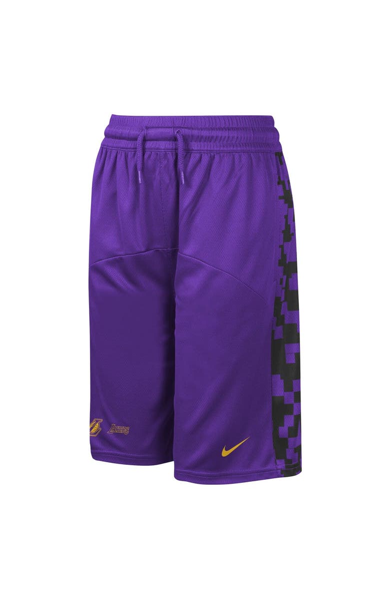 Nike Youth Nike Purple Los Angeles Lakers Courtside Starting Five Team Shorts, Alternate, color,