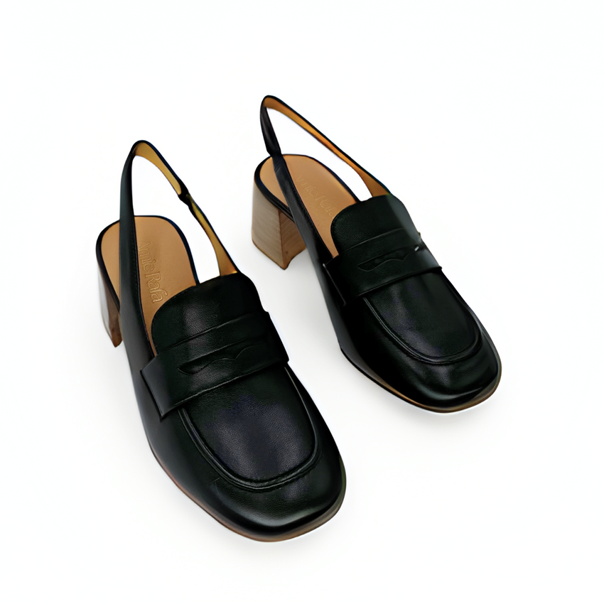 Amie Rafa Glasgow Leather Mules, Alternate, color, Black