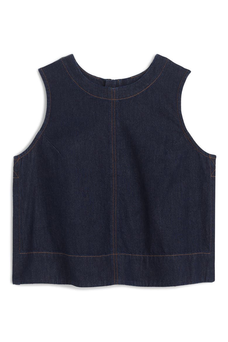Boxy Denim Shell, Alternate, color, ESSEX WASH