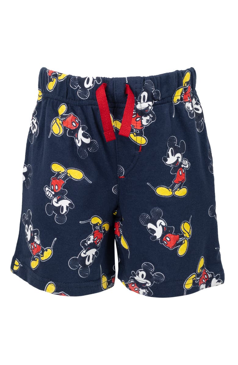 Disney Mickey Mouse 2-Piece T-Shirt and Shorts Set, Alternate, color, Mickey Grey Navy
