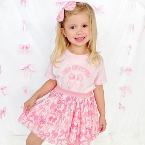 Sweet Wink Big Sister Bow Short Sleeve T-shirt In Pink