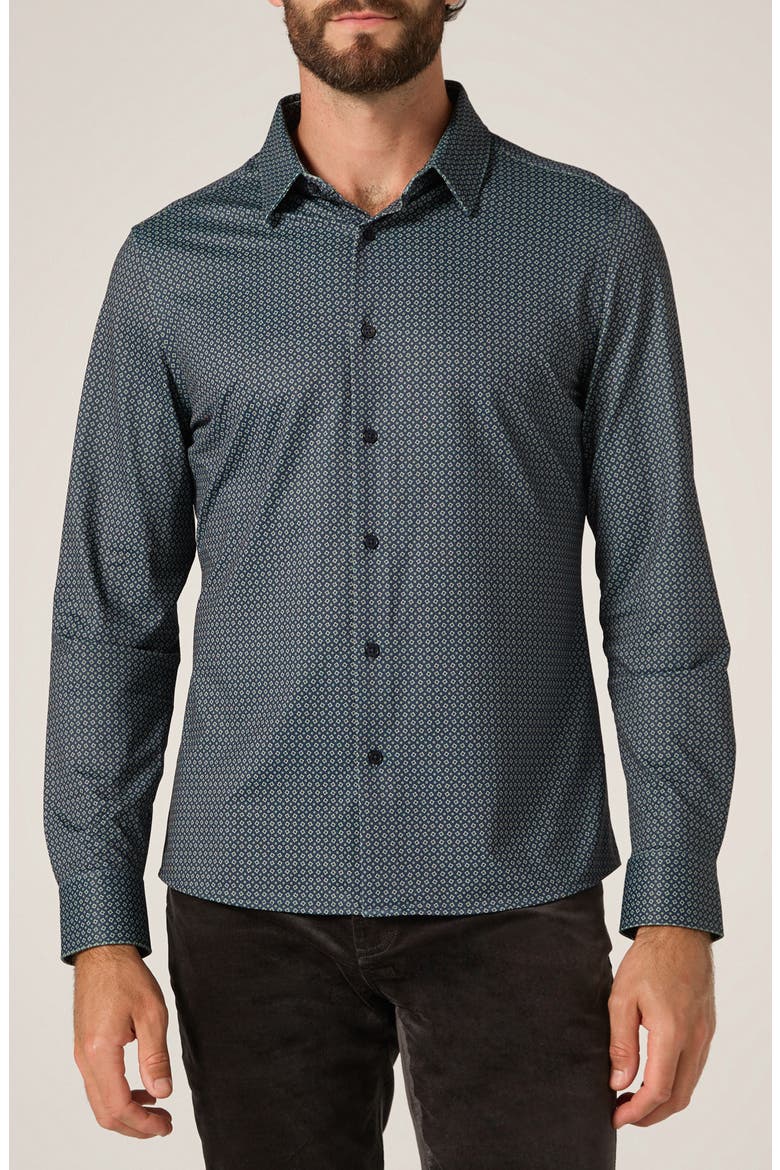 Warren Wrinkle Resistant Performance Button-Up Shirt, Main, color, OLIVE