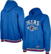 New Era Men's New Era Royal Philadelphia 76ers Throwback Vintage Pullover Hoodie