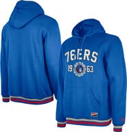 New Era Men's New Era Royal Philadelphia 76ers Throwback Vintage Pullover Hoodie