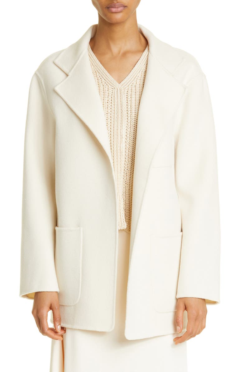 TOTEME Patch Pocket Wool Double Face Jacket, Main, color, 