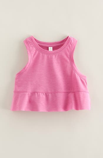 Zella Girl Kids' Freetime Side Slit Tank Top In Pink