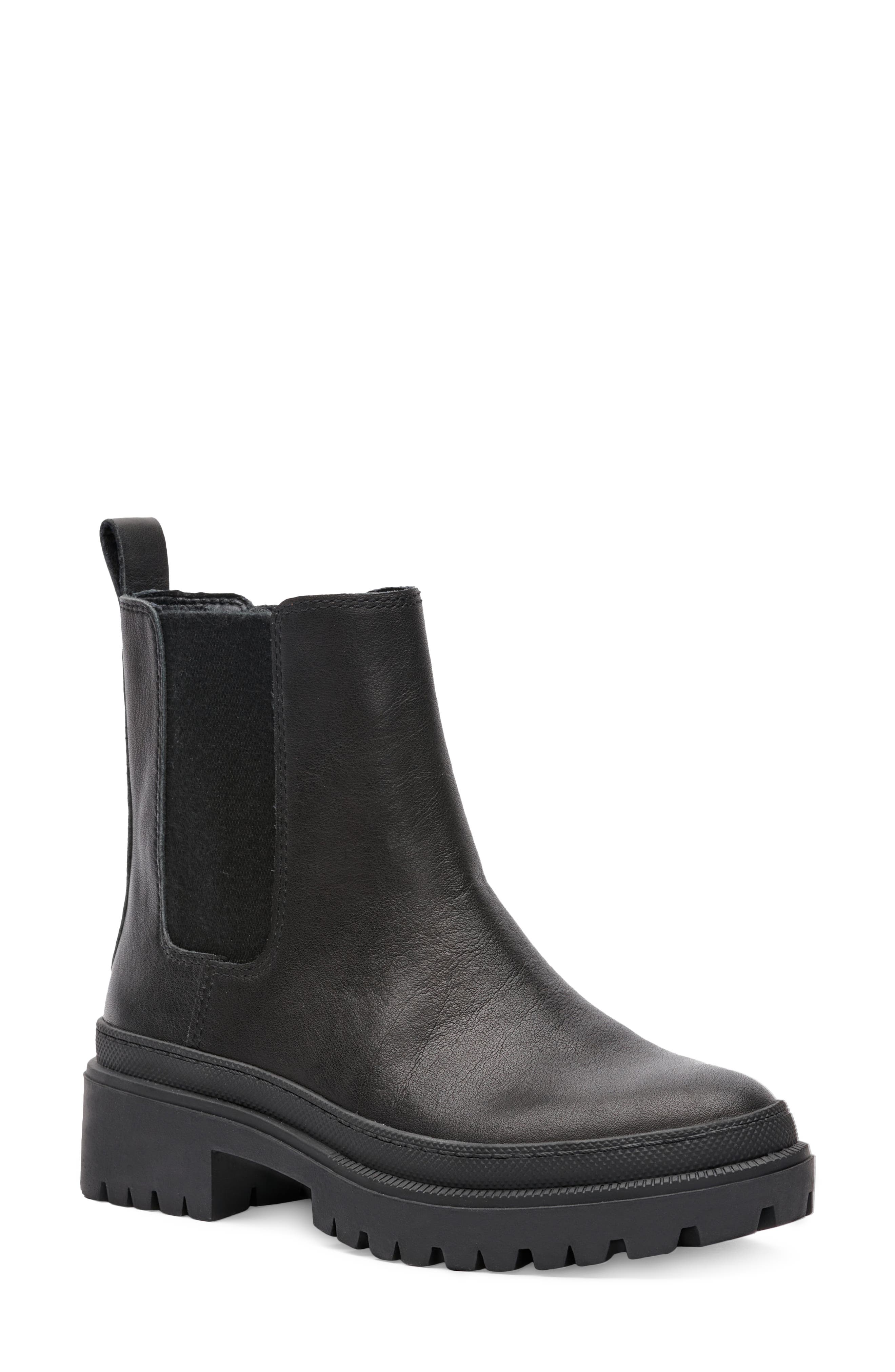 Lucky Brand Ellerey Lug Leather Bootie, Main, color, 