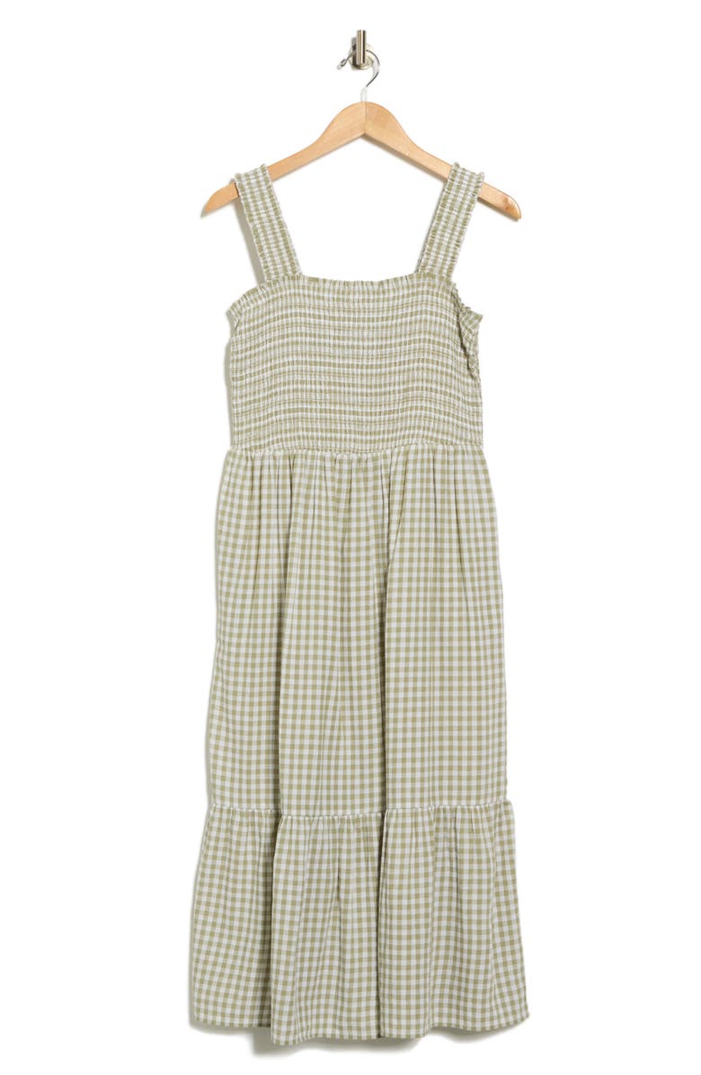 beachlunchlounge Elissa Smocked Midi Dress, Alternate, color, 