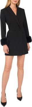 Ted Baker Faux Fur Trim Blazer Minidress