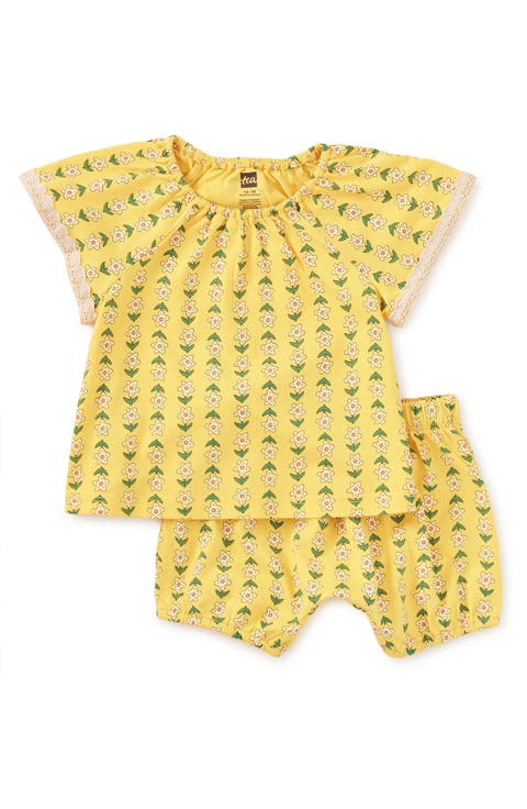 Printed Crochet Trim Baby Set (Baby)