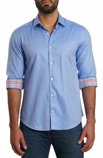 Jared Lang Solid Pima Cotton Button-Up Shirt