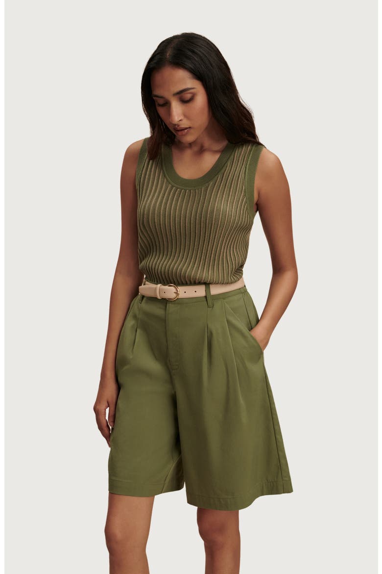 Aldcroft Rib Knit Cotton Tank, Alternate, color, OLIVINE