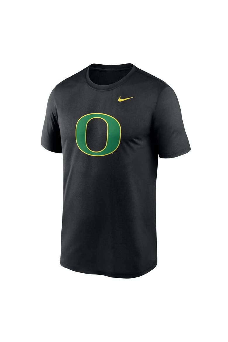 Men's Nike Black Oregon Ducks Color Pop Logo Legend Performance T-Shirt, Alternate, color, Black