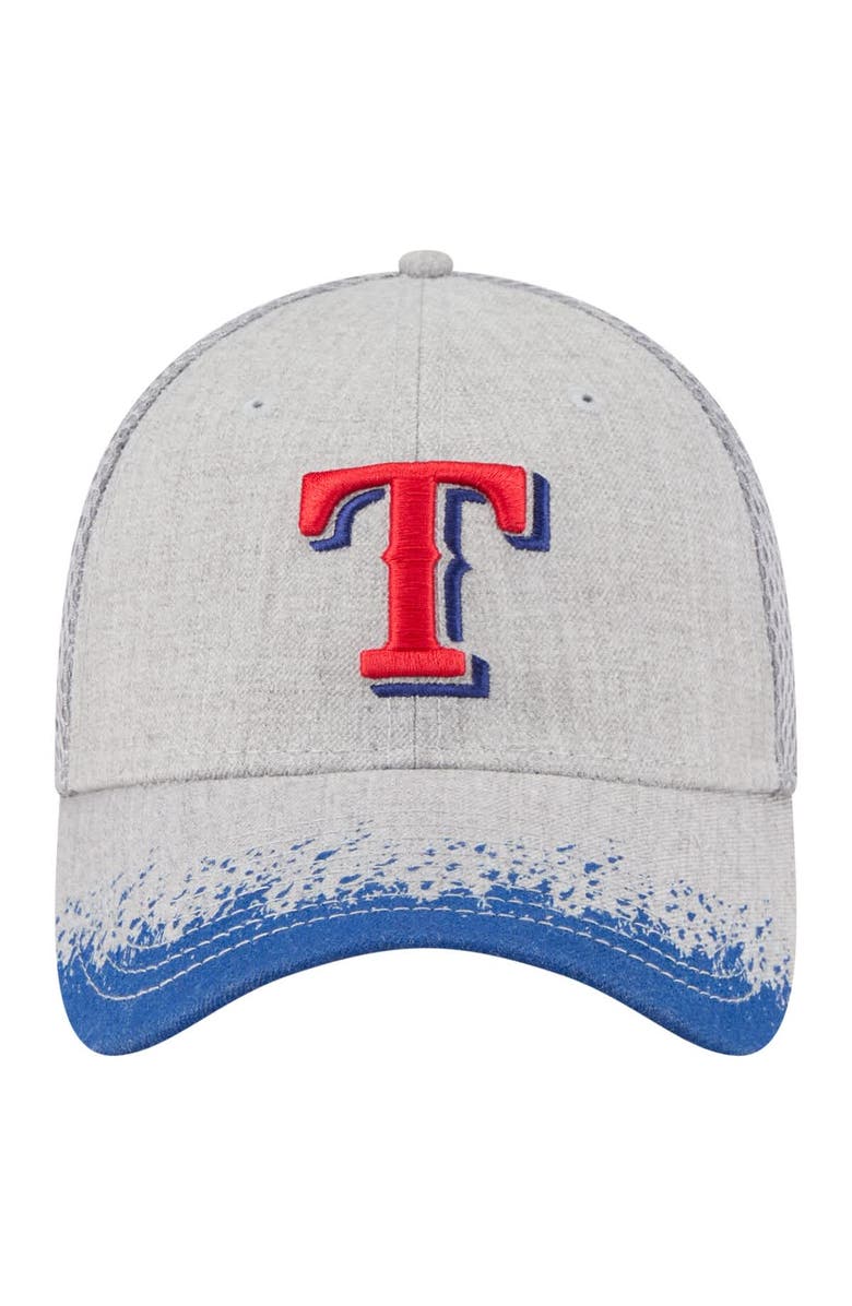 New Era Men's New Era Gray Texas Rangers Visor Paint Splatter 39THIRTY Flex Hat, Alternate, color, Gray
