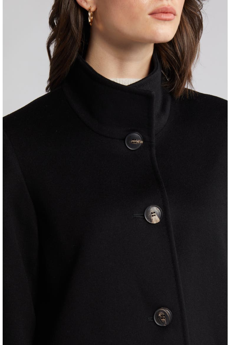 Dawn Stand Collar Wool Car Coat, Alternate, color, BLACK