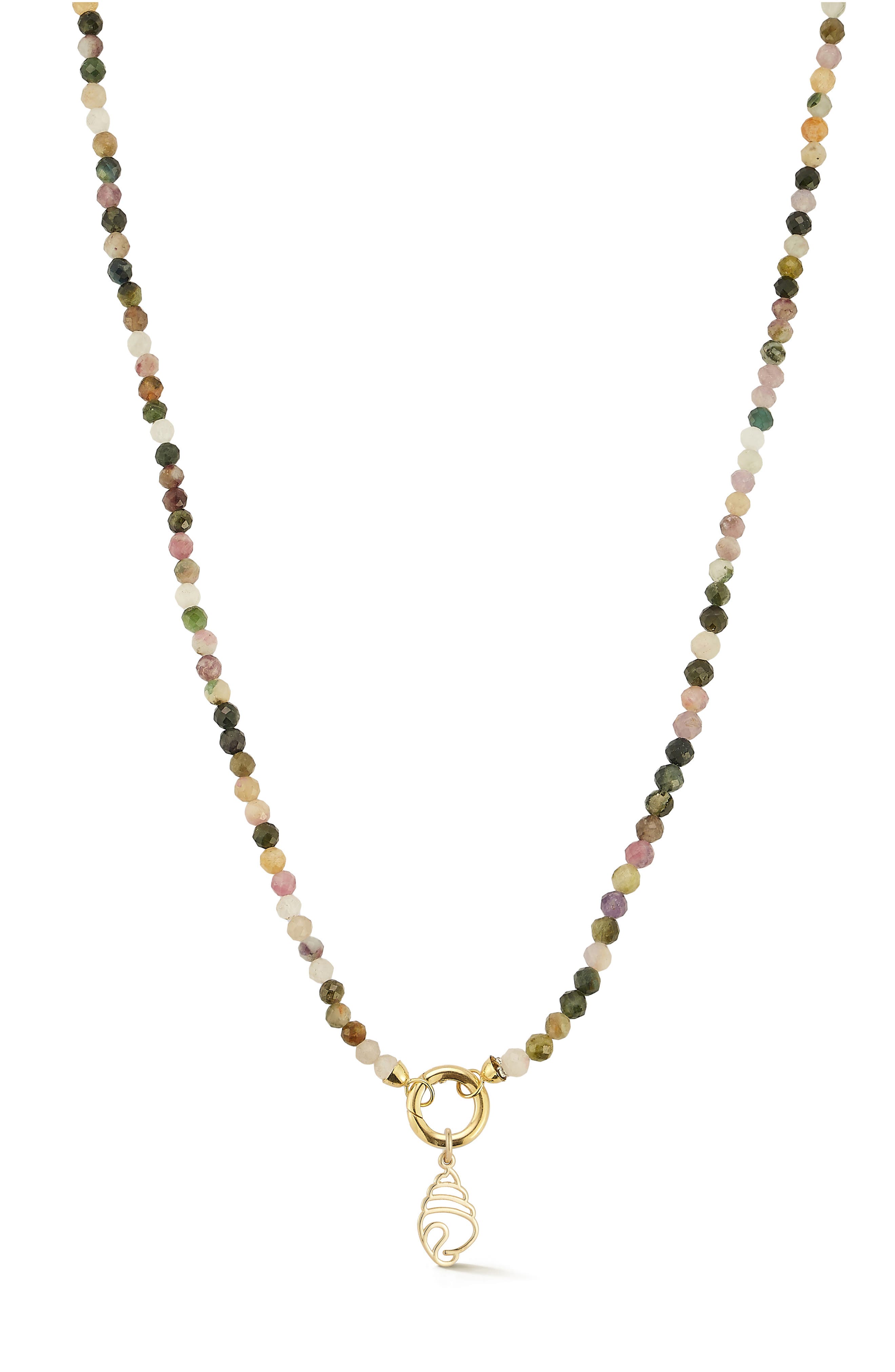 Ember Fine Jewelry Turquoise Beaded Shell Pendant Necklace