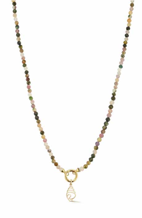 Ember Fine Jewelry Turquoise Beaded Shell Pendant Necklace