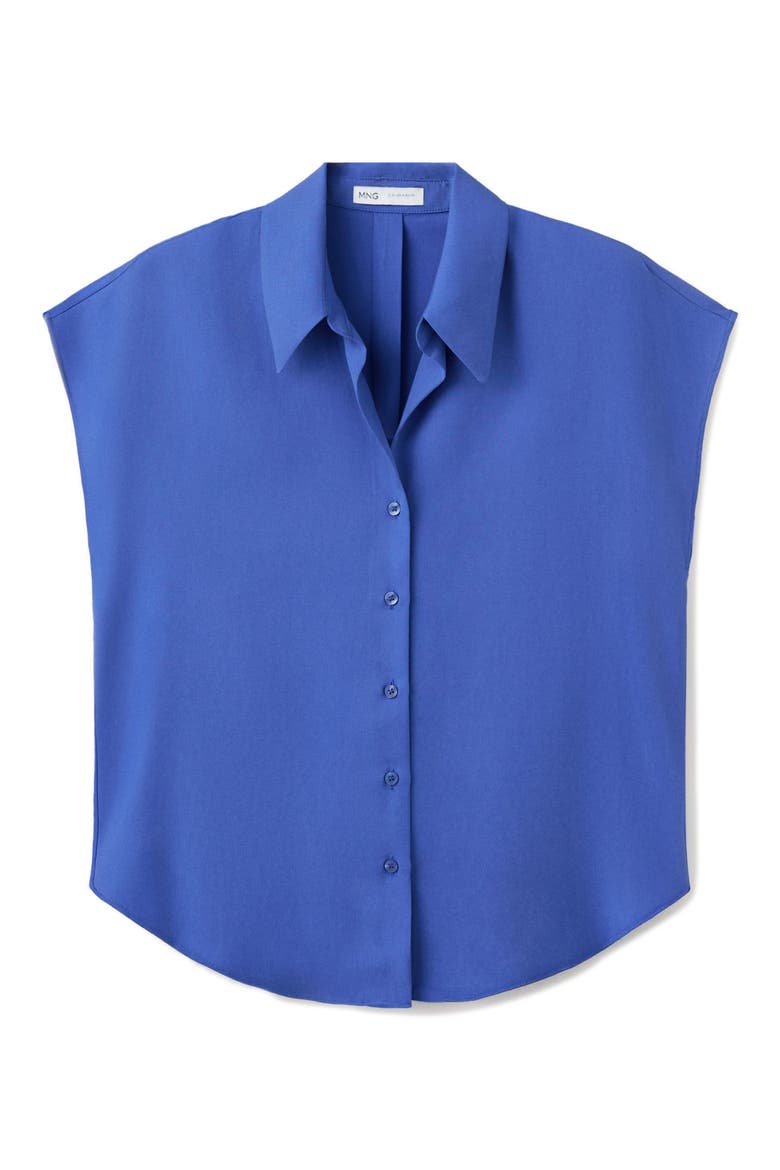 Dolman Short Sleeve Button-Up Shirt, Alternate, color, BLUE