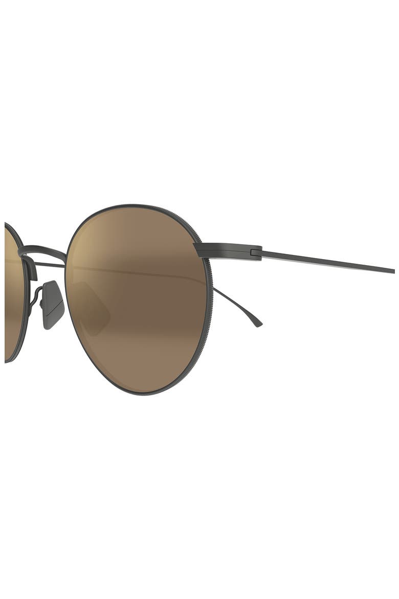 Kaapeha 48mm Small PolarizedPlus2® Round Sunglasses, Alternate, color, MATTE DARK RUTHENIUM/ BRONZE