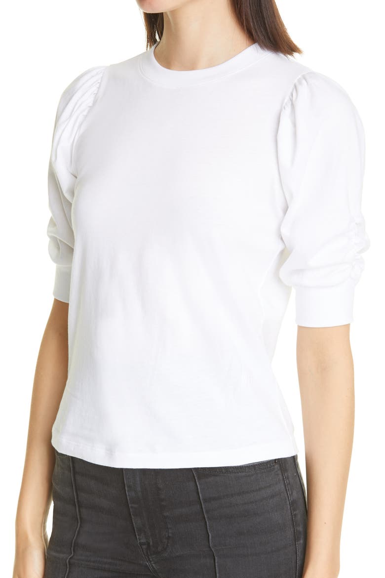 Frankie Puff Sleeve Shirt, Alternate, color, BLANC