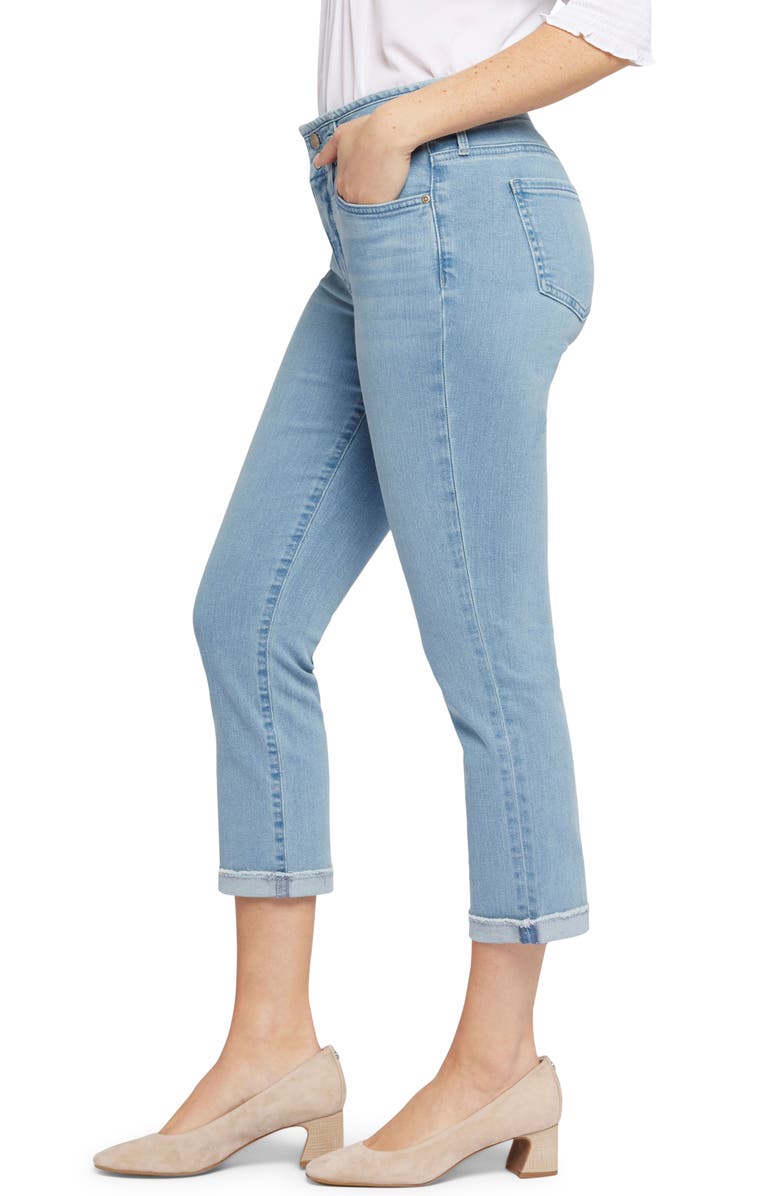 NYDJ Chloe Hollywood Frayed Capri Jeans, Alternate, color, Kingston