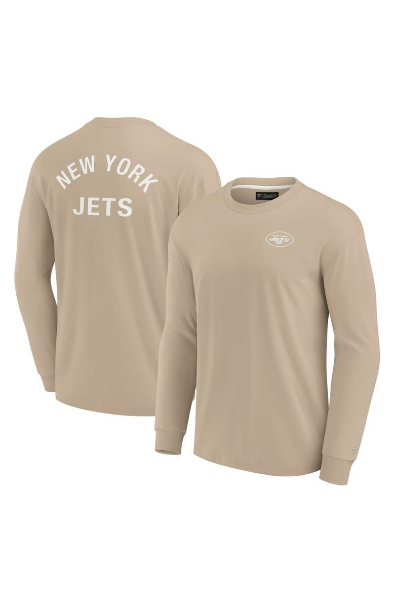 FANATICS Unisex Fanatics Khaki New York Jets Elements Super Soft Long Sleeve T-Shirt, Main, color, Khaki