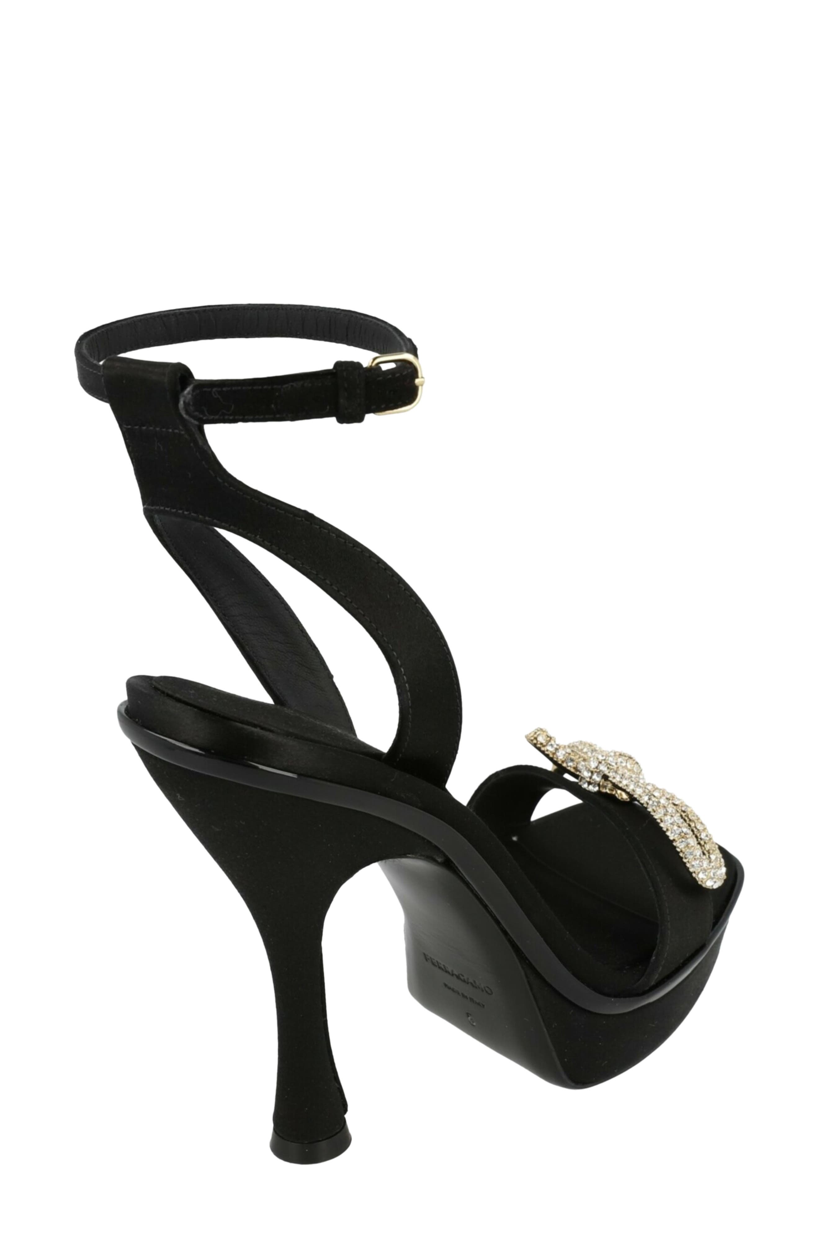 Allison Satin Sandal, Alternate, color, BLACK