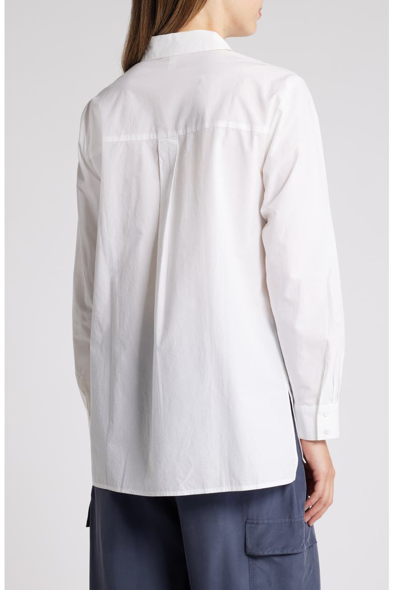Classic Collar Easy Organic Cotton Button-Up Shirt, Alternate, color, WHITE