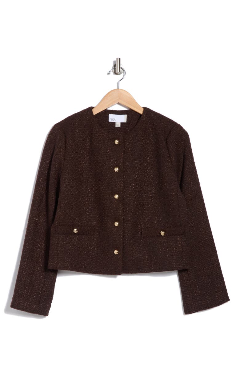NORDSTROM RACK Cropped Tweed Jacket, Alternate, color, 