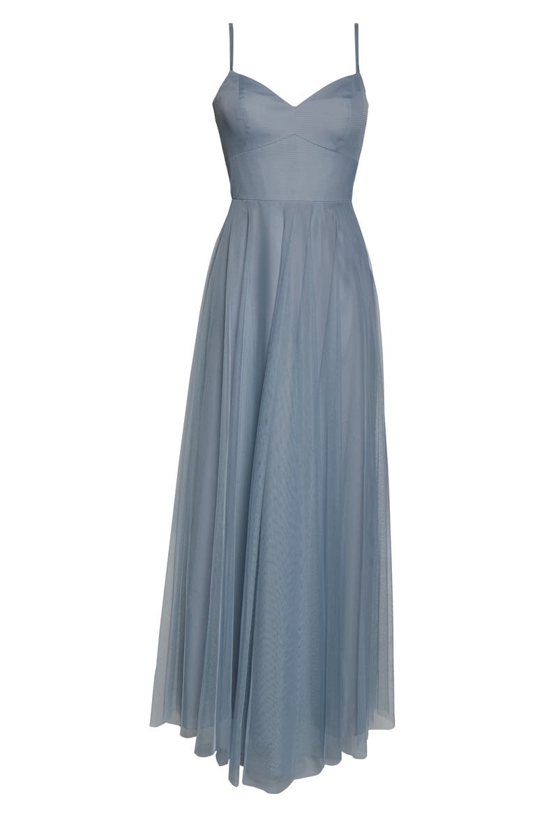 Sweetheart Neck Tulle A-Line Gown, Alternate, color, PLATINUM