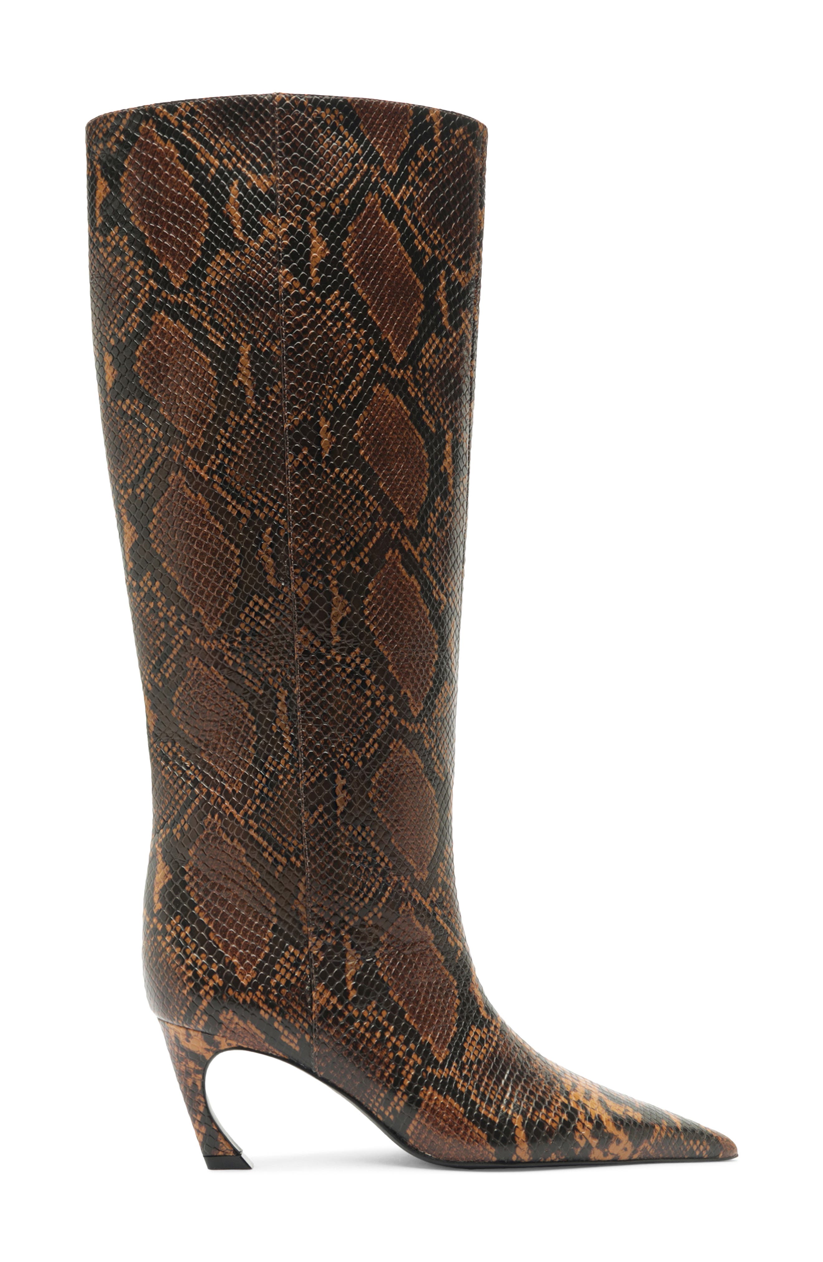 Lexi Pointed Toe Knee HIgh Boot, Alternate, color, PECAN BROWN