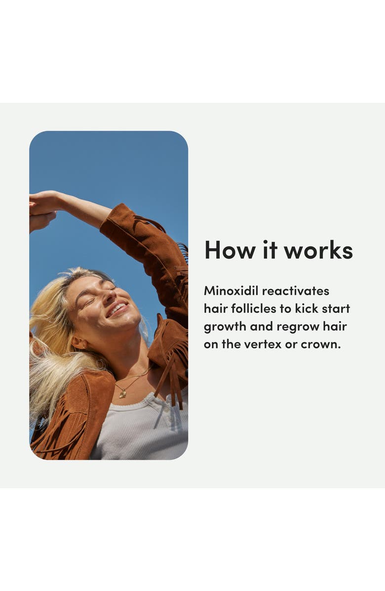 HIMS & HERS Topical Minoxidil Solution 2% Hair Regrowth Treatment, Clinically Proven, Alternate, color, White