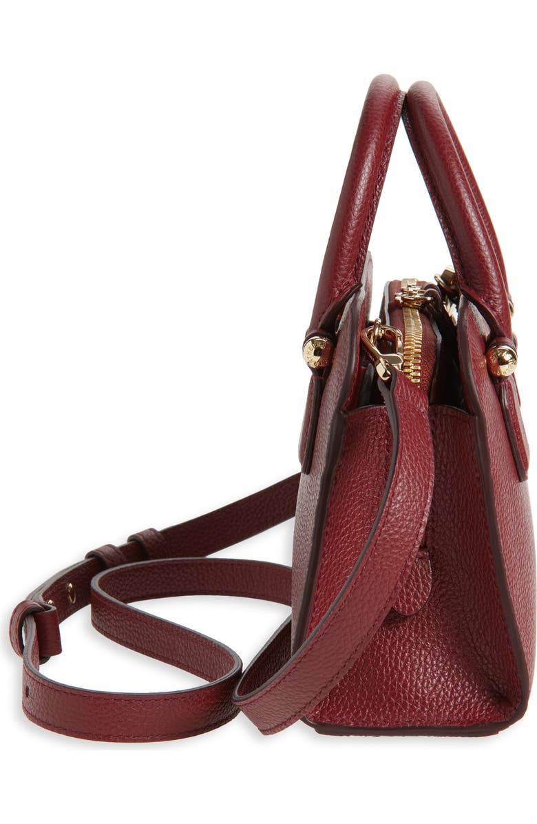 Strathberry Mini Georgia Leather Tote, Alternate, color, Oxblood