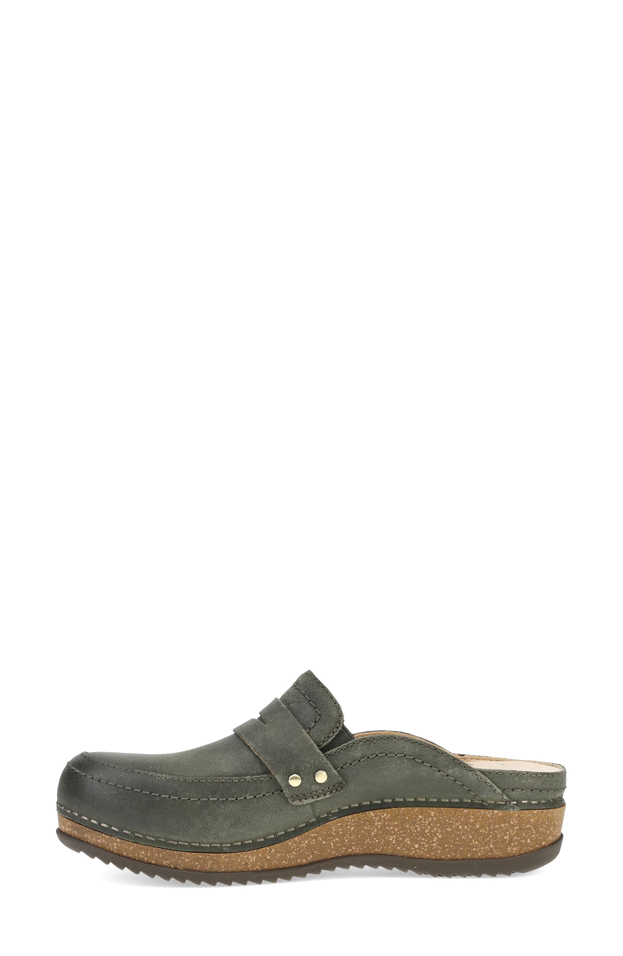 Maggy Penny Loafer Platform Clog, Alternate, color, OLIVE