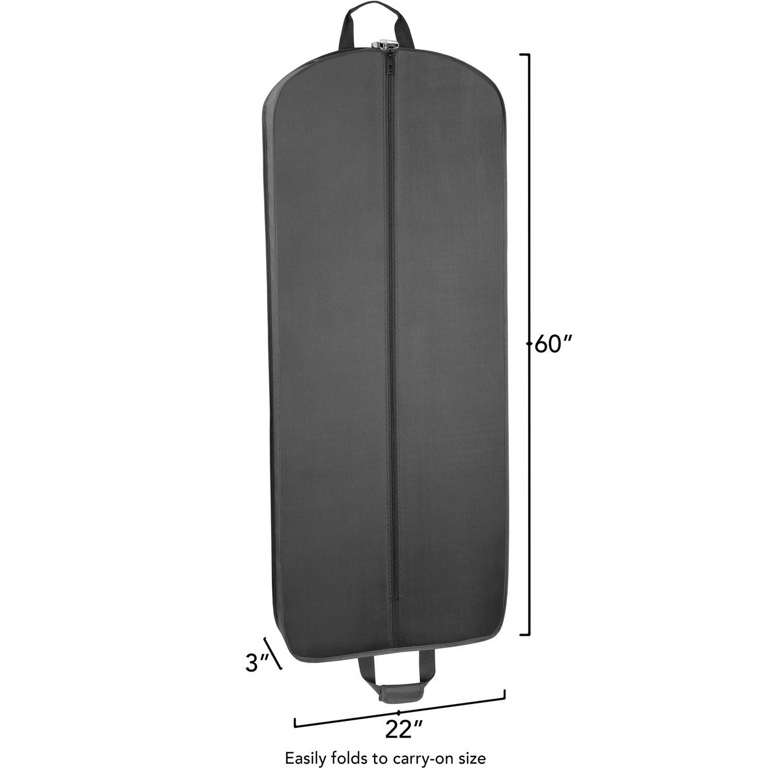 Wallybags 60" Deluxe Travel Garment Bag - Purple, Alternate, color, Black
