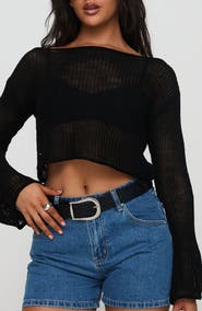 Princess Polly Cafe Pari Crop Sweater