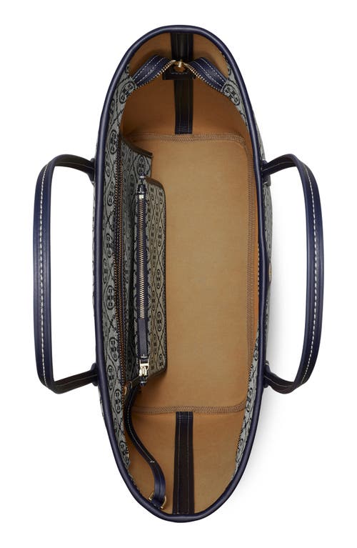 Tory Burch T Monogram Zip Tote In Tory Navy