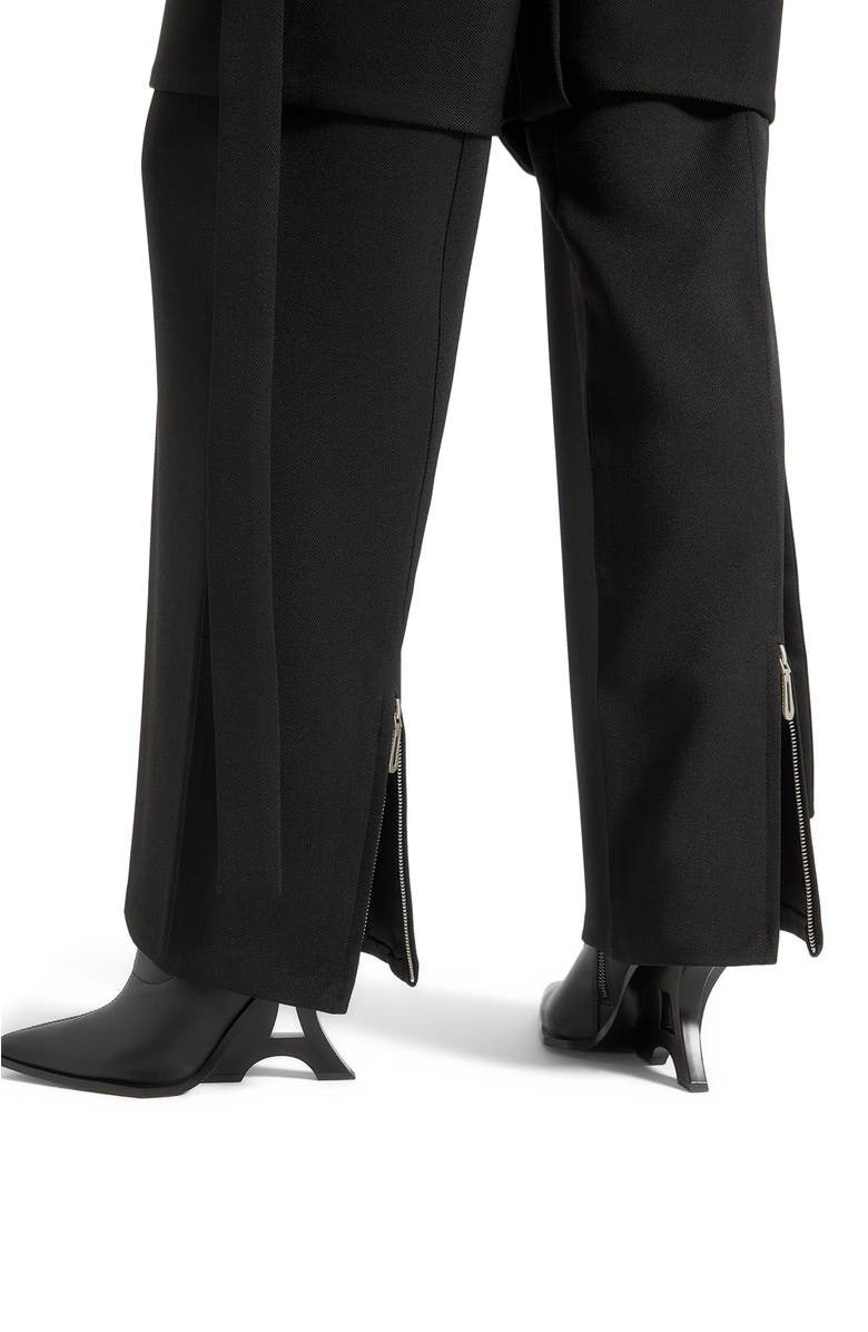 Manière De Voir Isabelle Tailored Belted Strap Detail Trousers, Alternate, color, Black