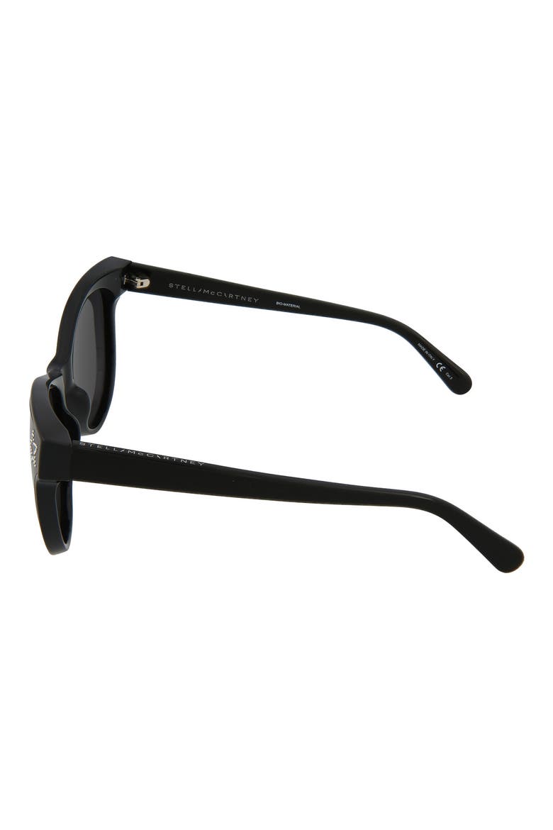 61mm Cat Eye Sunglasses, Alternate, color, SHINY BLACK SHINY SILVER/ GRY