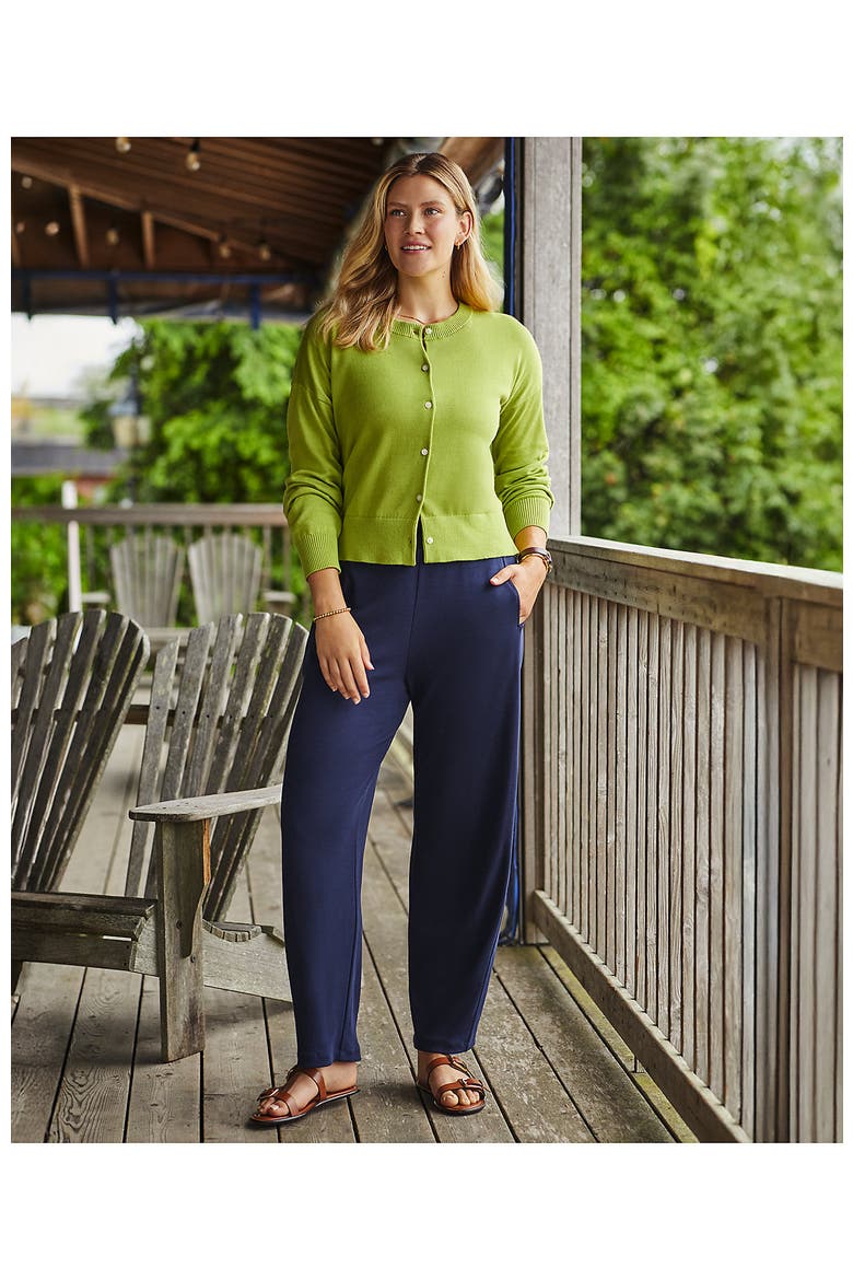 Sport Knit High Rise Barrel Ankle Pants, Alternate, color, Radiant Navy