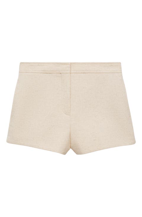 Patrizia Cotton Blend Flat Front Shorts