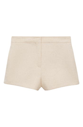 Mango Patrizia Cotton Blend Flat Front Shorts