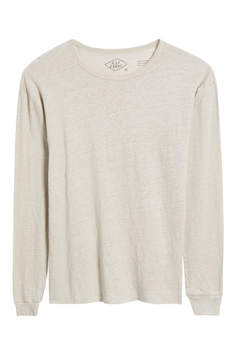 Sun Linen Long Sleeve T-Shirt, Alternate, color, BONE