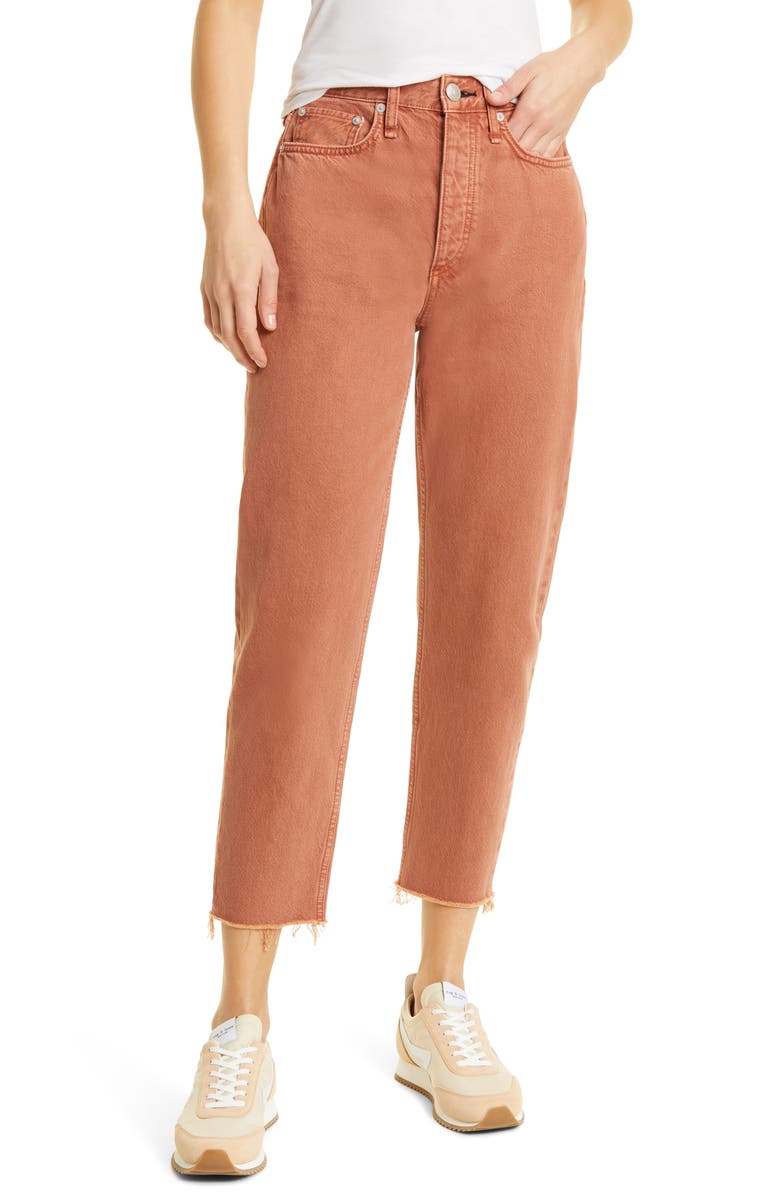 rag & bone Alissa High Waist Crop Barrel Leg Jeans, Main, color, 