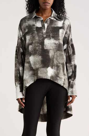 PATRIZIA LUCA Oversize High-Low Button-Up Shirt