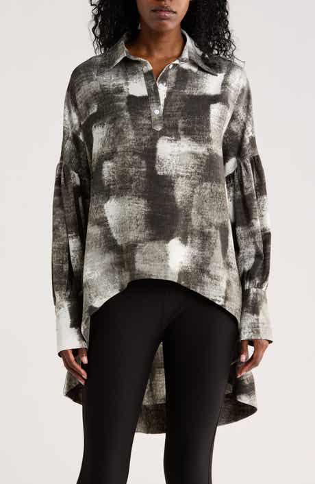 PATRIZIA LUCA Oversize High-Low Button-Up Shirt